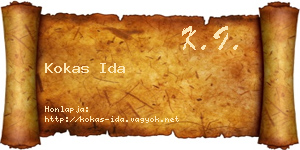 Kokas Ida névjegykártya